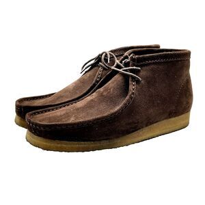 Clarks Original Wallabee Boot Ankle Top Brown Suede Crepe Sole 26103658 Sz 13